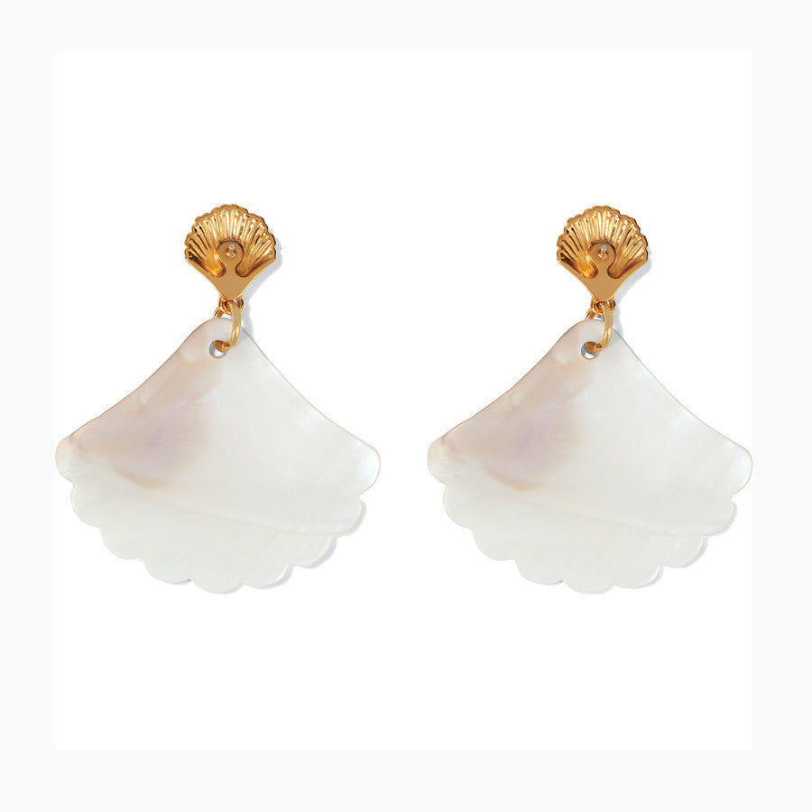 Sunset Cove Mother Of Pearl Shell Post Earrings gold-white 2