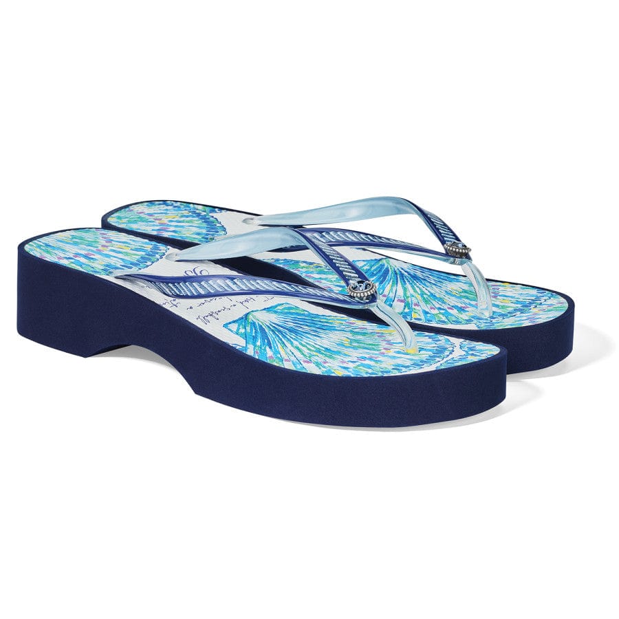 Surf Wedge Flip Flops blue 2