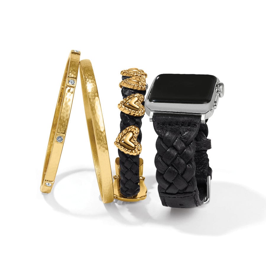 Sutton Braided Leather Watch Band black 11