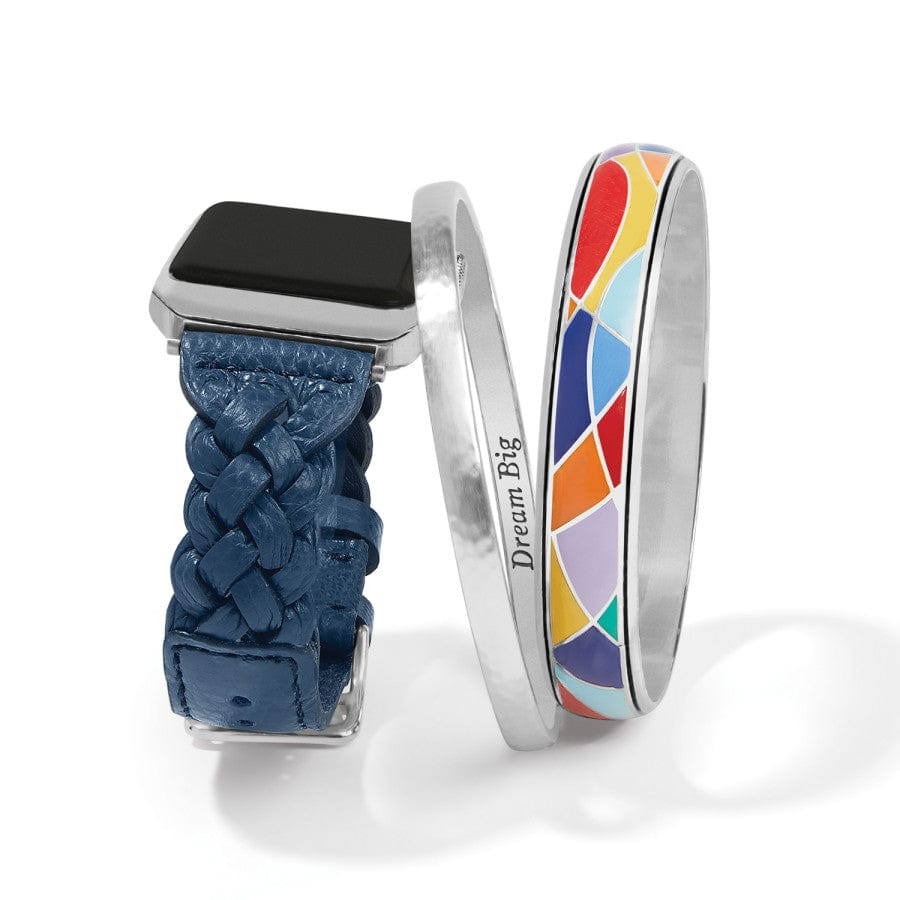 Sutton Braided Leather Watch Band french-blue 20
