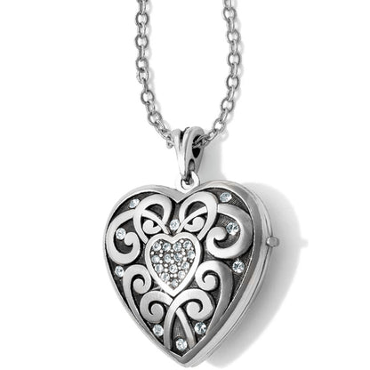 Sweet Memory Locket Necklace in silver