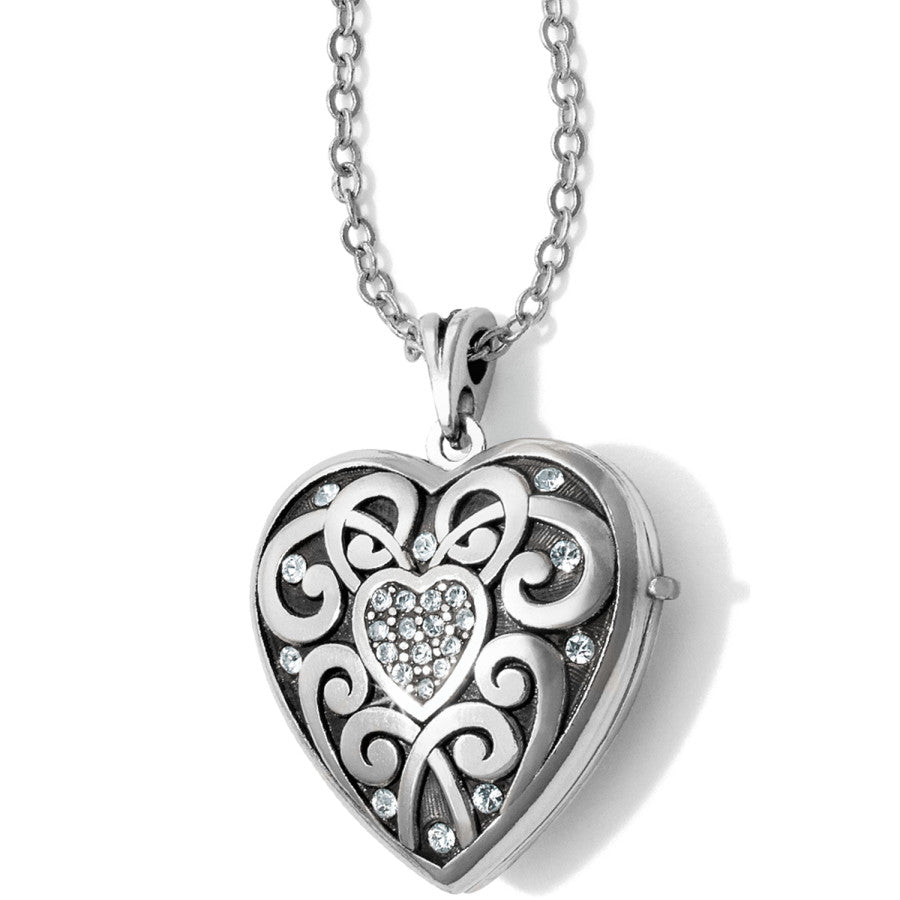 Sweet Memory Locket Necklace in silver