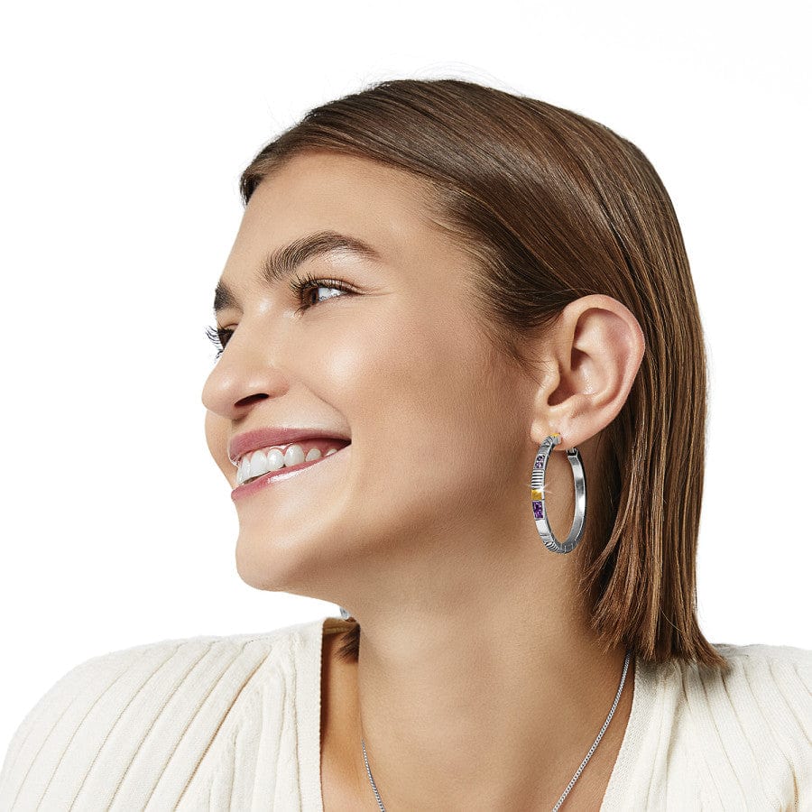 Tapestry Royal Hoop Earrings