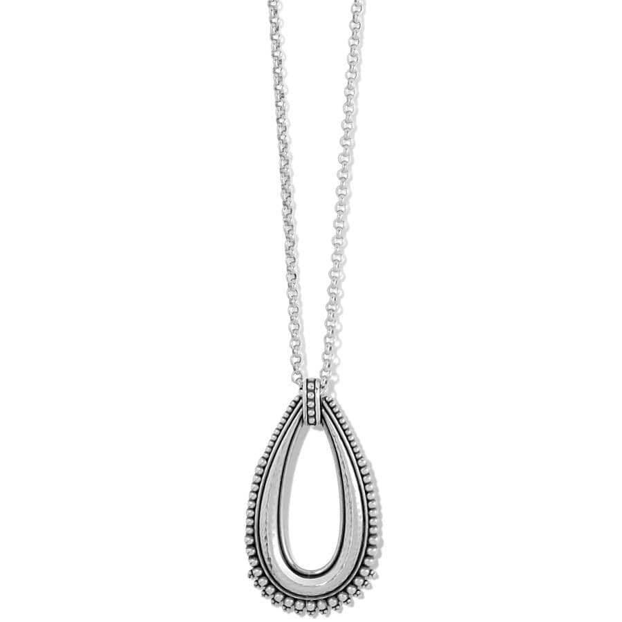 Telluride Peak Open Teardrop Necklace silver 1