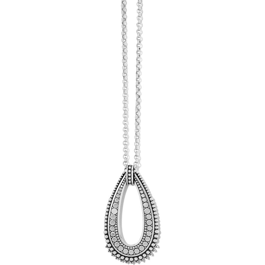 Telluride Peak Open Teardrop Necklace silver 2