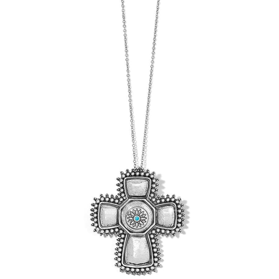 Telluride West Cross Necklace silver-turquoise 1