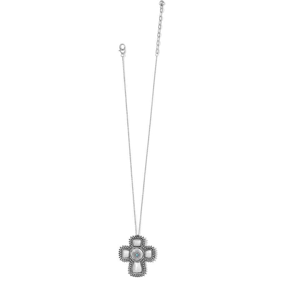 Telluride West Cross Necklace silver-turquoise 2