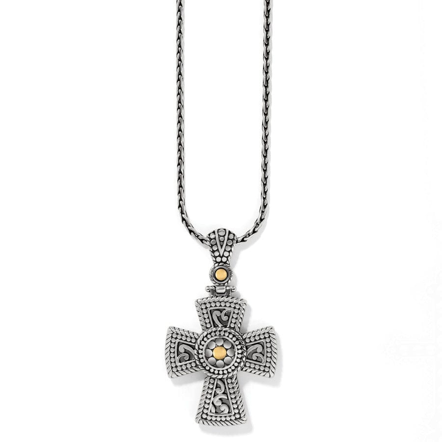 Temple Cross Necklace silver-gold 1
