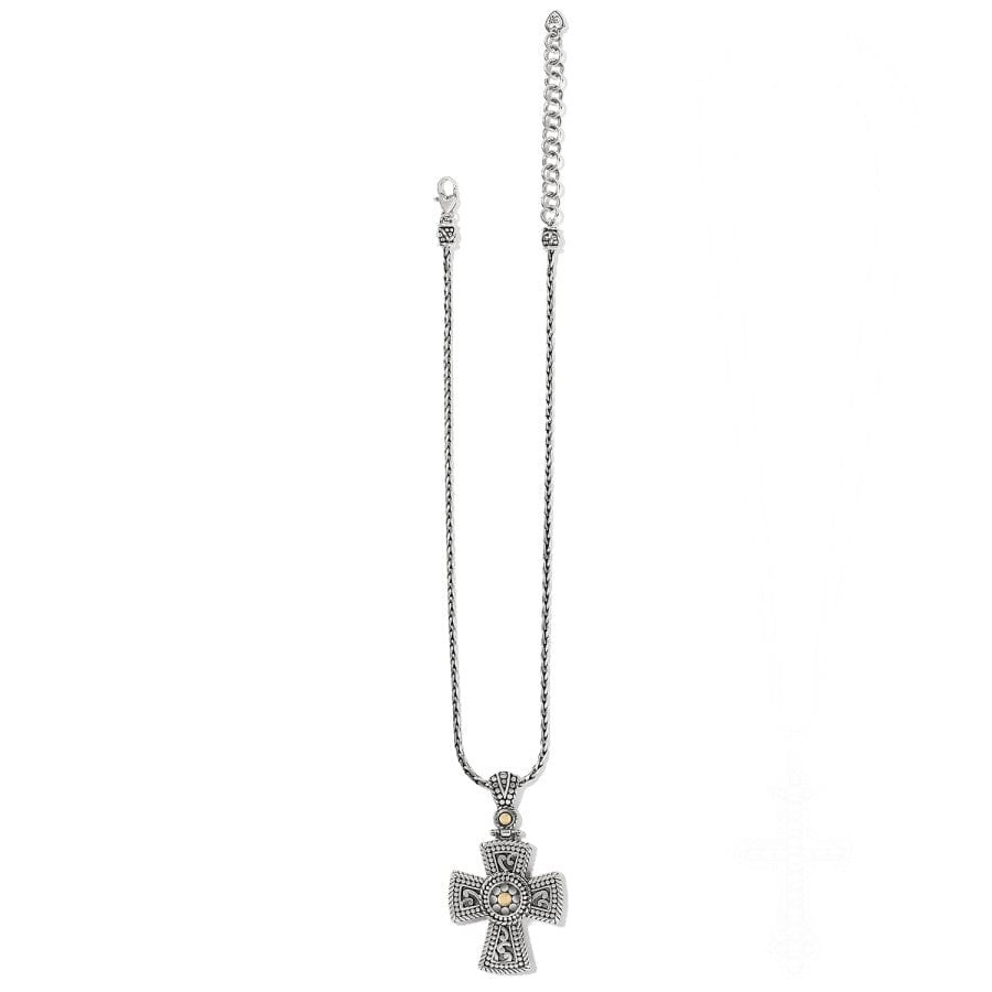 Temple Cross Necklace silver-gold 3