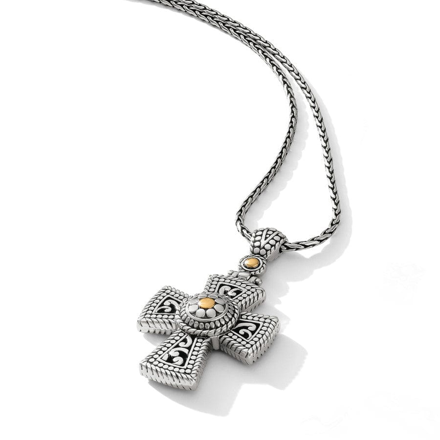 Temple Cross Necklace silver-gold 4