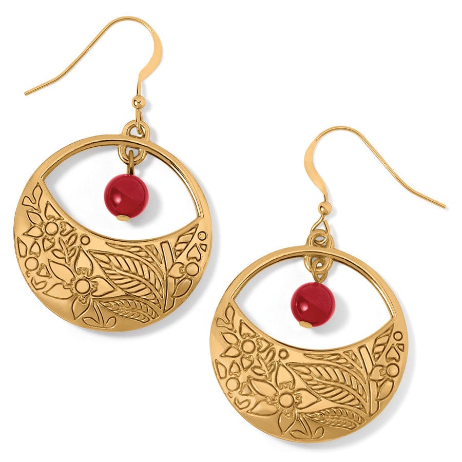 Terra Gold French Wire Earrings gold-red 2