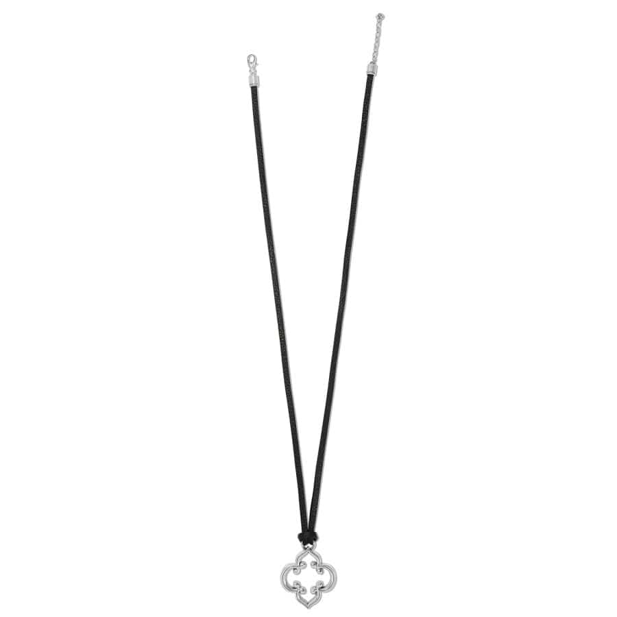 Toledo Leather Necklace silver-black 2