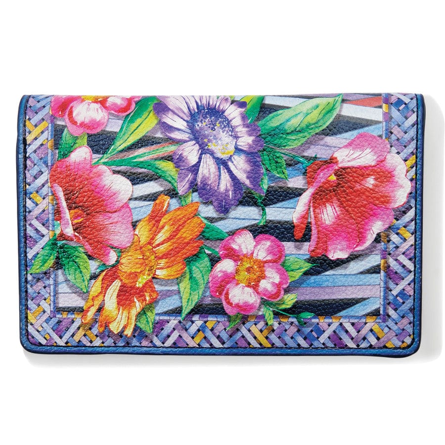 Trellis Blooms Medium Folio Wallet multi 1