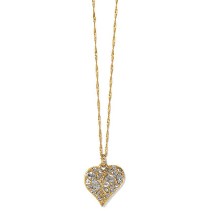 Trust Your Journey Golden Heart Necklace