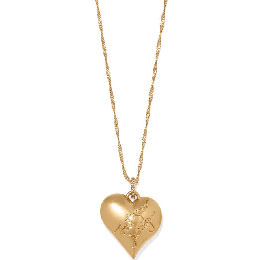 Trust Your Journey Golden Heart Necklace gold 2