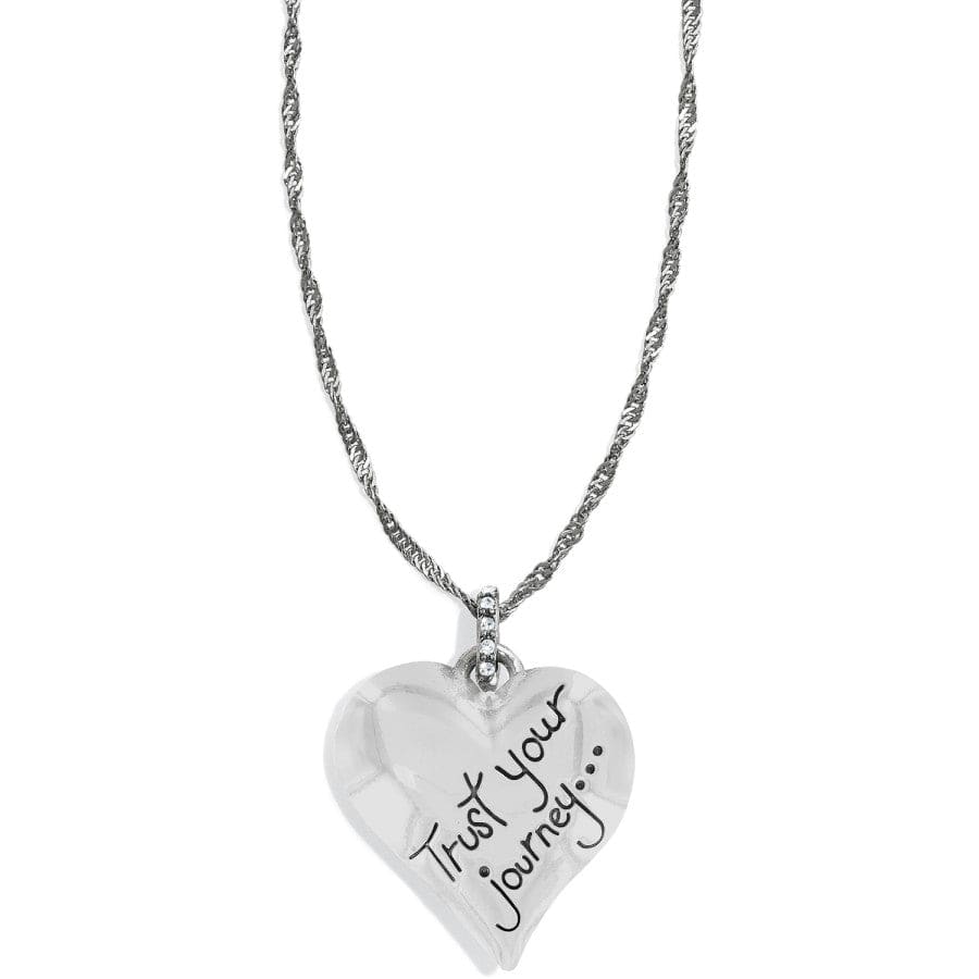 Trust Your Journey Heart Necklace silver-multi 2