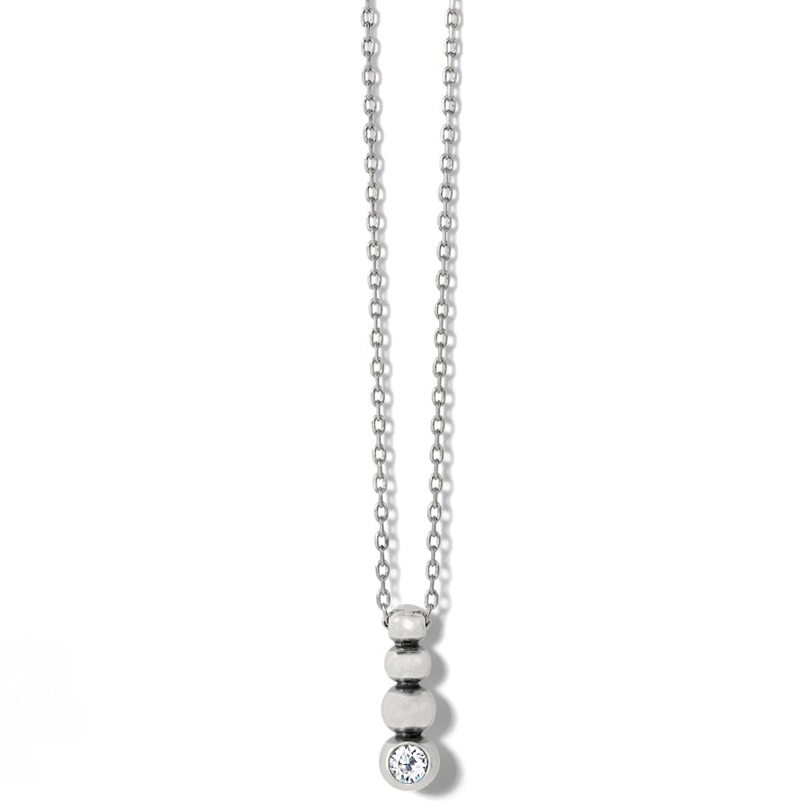 Twinkle Granulation Reversible Drop Necklace silver 1