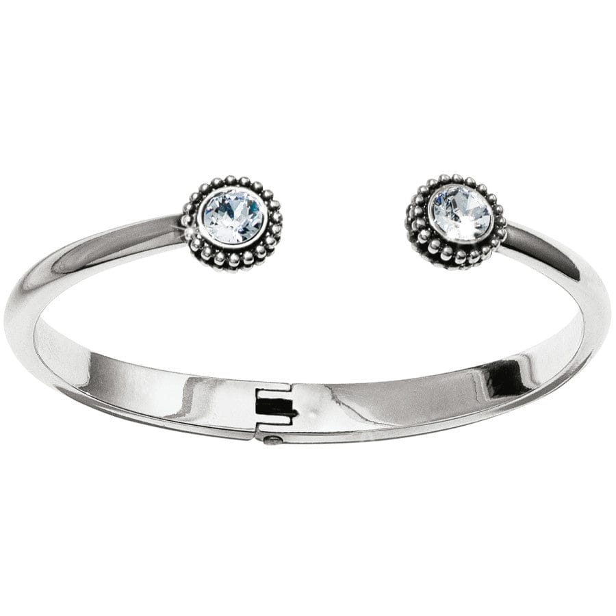 Twinkle Open Hinged Bangle silver 1
