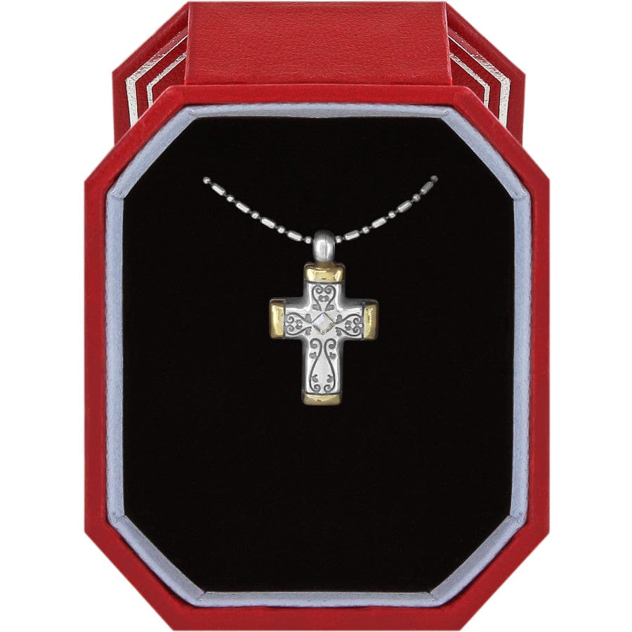 Venezia Petite Cross Necklace Gift Box silver-gold 1