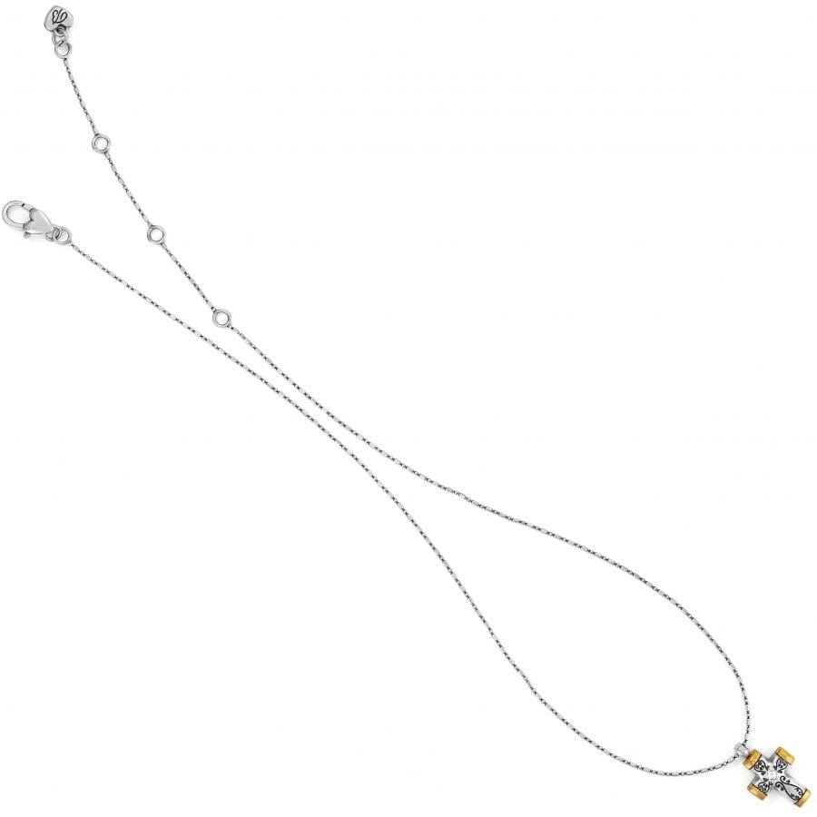 Venezia Petite Cross Necklace silver-gold 3