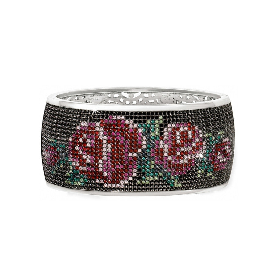 Victorian Rose Hinged Bangle silver-multi 1