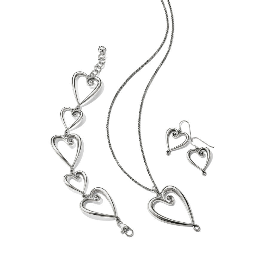 Whimsical Heart Link Bracelet silver 2